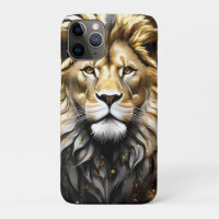 The King: Majestic Gold And Gray Male Lion,