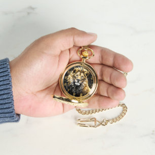The King: Majestic Gold And Grey Male Lion, Watch
