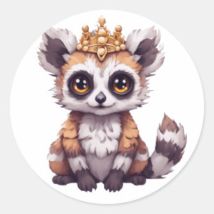 The King of Animals Classic Round Sticker