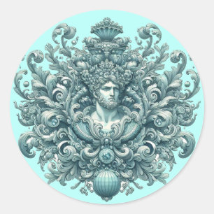 The King of Aquamarin. Classic Round Sticker