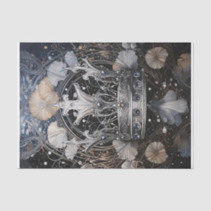 The King of Bling, Silvery Sparkling Crown Tissue Paper