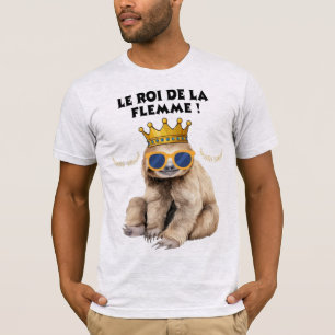 The King of Laziness – Sloth Monkey Illustration T-Shirt