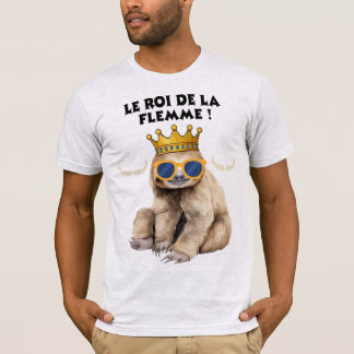 The King of Laziness – Sloth Monkey Illustration T-Shirt