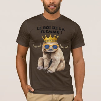 The King of Slacking – Lazy Monkey Illustration T-Shirt