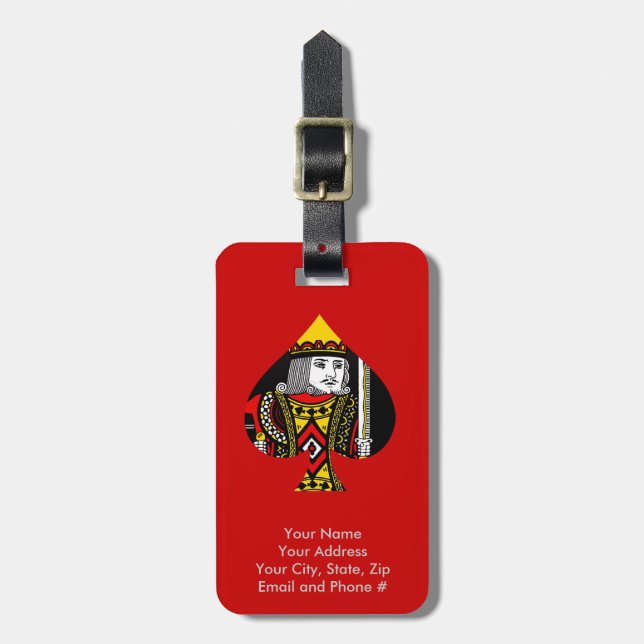 The King of Spades Luggage Tag (Front Vertical)