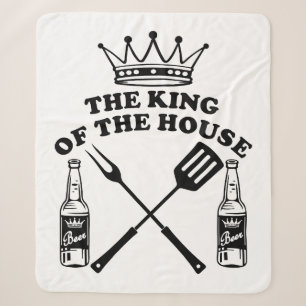 The King of the House Beer Sherpa Blanket