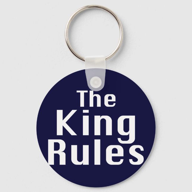 The King Rules Gifts Key Ring (Front)