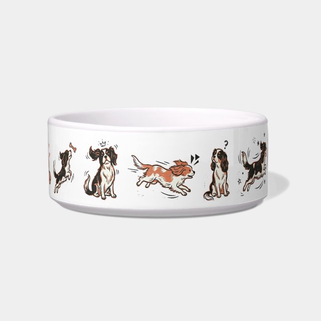 The King’s Consort: Cavalier King Charles Spaniel Bowl (Front)