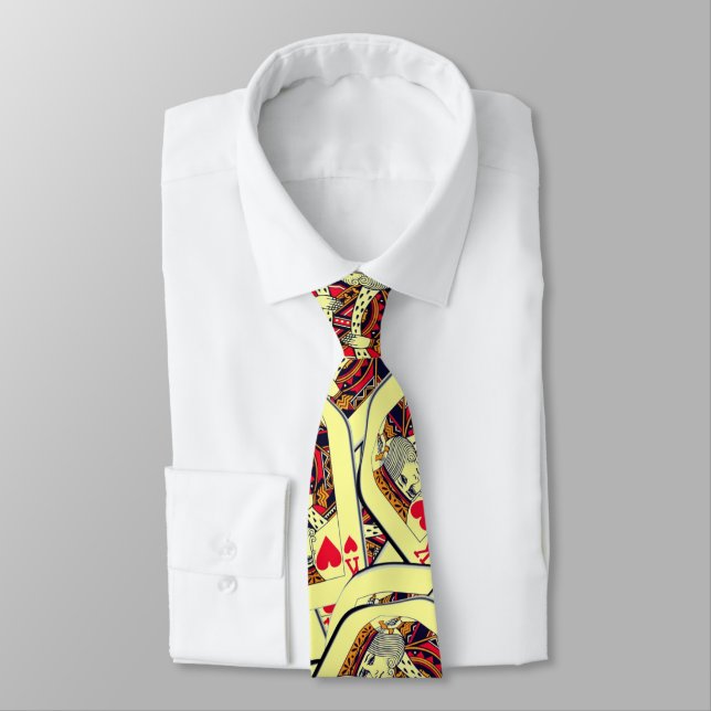 The King / Stylish  / Cards Night Tie (Tied)