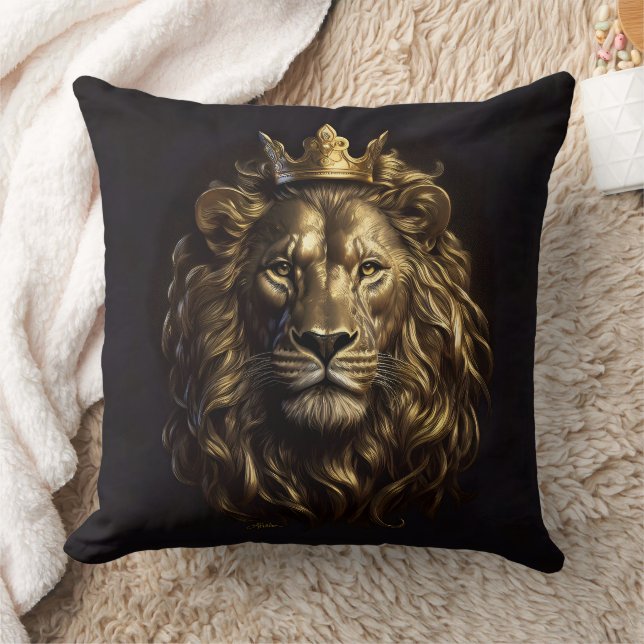 The King! The Not-So-Cowardly Lion of Oz Cushion (Blanket)