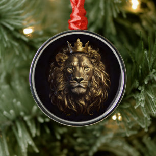 The King! The Not-So-Cowardly Lion of Oz Metal Tree Decoration