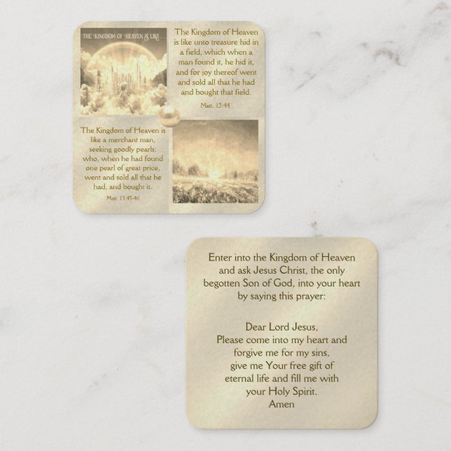 The Kingdom of Heaven Card (Front/Back)