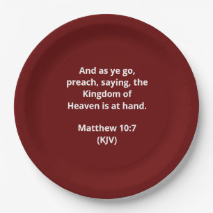 The Kingdom Of Heaven Is at Hand. Christmas Paper Plate