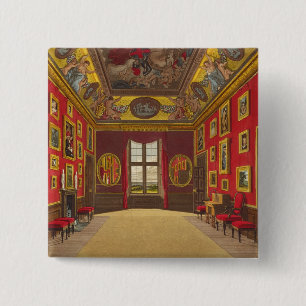 The King's Closet, Windsor Castle, from 'Royal Res 15 Cm Square Badge