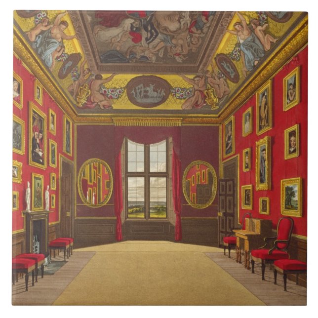 The King's Closet, Windsor Castle, from 'Royal Res Tile (Front)