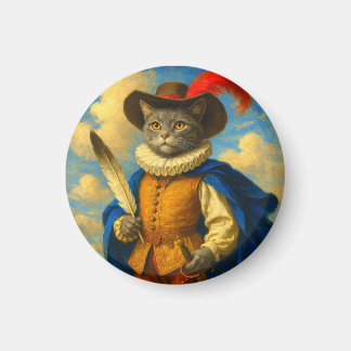 The King's First Blade | A Musketeer Cat Honour Magnet