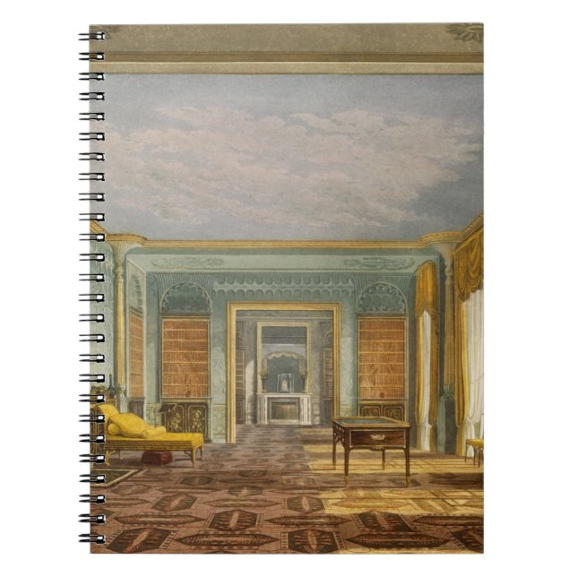 The King's Library from Views of The Royal Pavilio Notebook (Front)