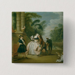 The Kiss 15 Cm Square Badge