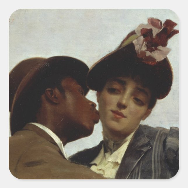 The Kiss, 1887 Square Sticker (Front)