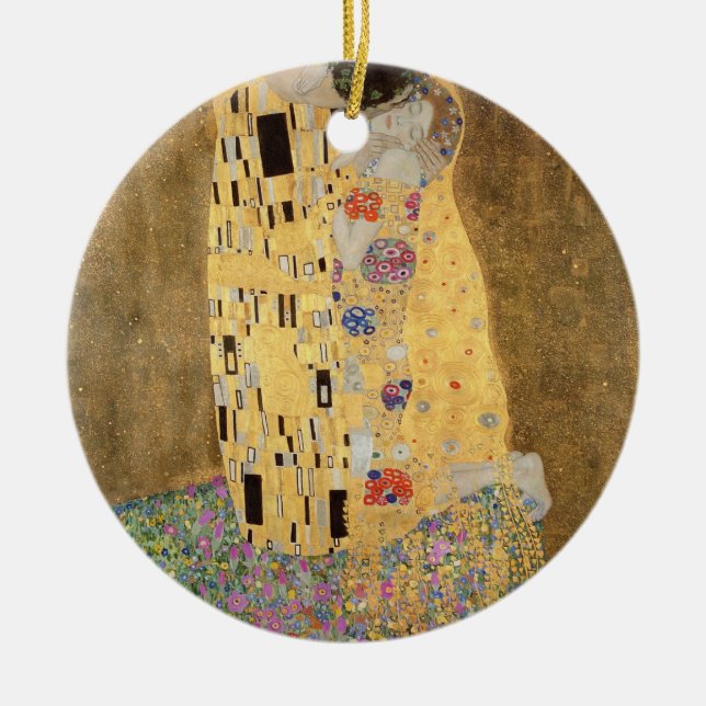 The Kiss, 1907-08 Ceramic Tree Decoration (Front)