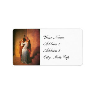The Kiss Address Label by Francesco Hayez