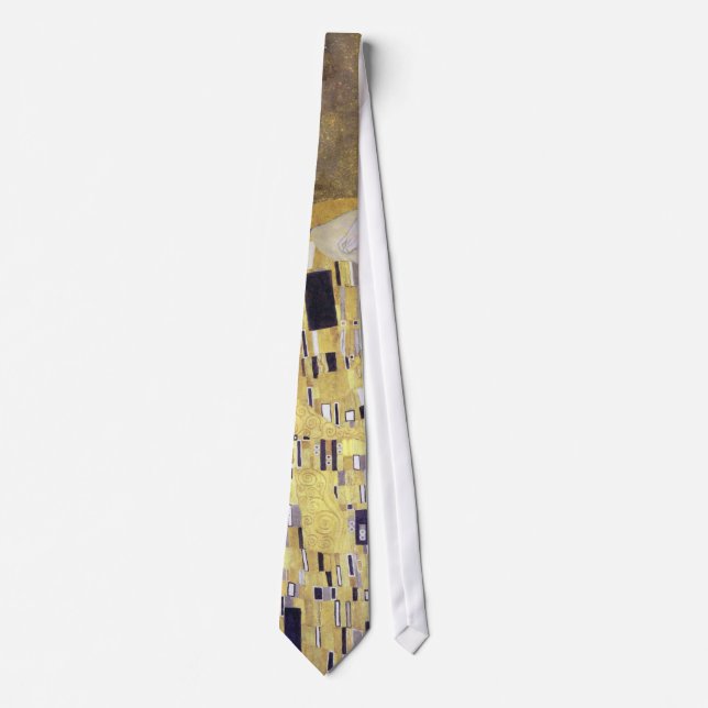 The Kiss Art Nouveau Gold Wedding Anniversary Tie (Front)