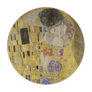 The Kiss, Art Nouveau Oil Painting, Gustav Klimt Cutting Board