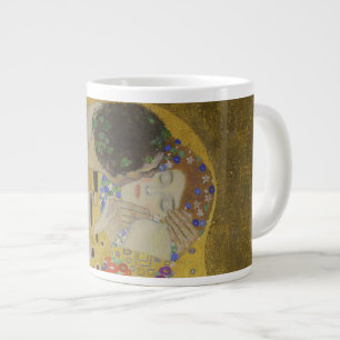 The Kiss, Art Nouveau Oil Painting, Gustav Klimt Large Coffee Mug