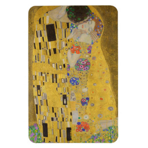 The Kiss, Art Nouveau Oil Painting, Gustav Klimt Magnet