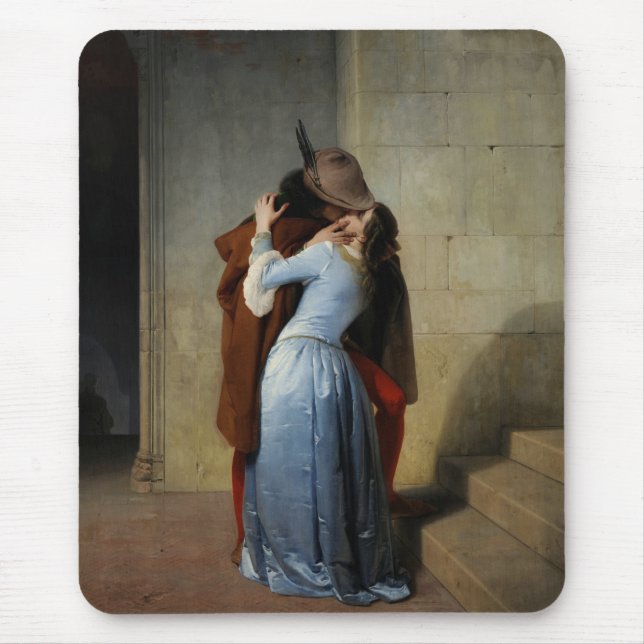 The Kiss (by Francesco Hayez) Mouse Pad (Front)