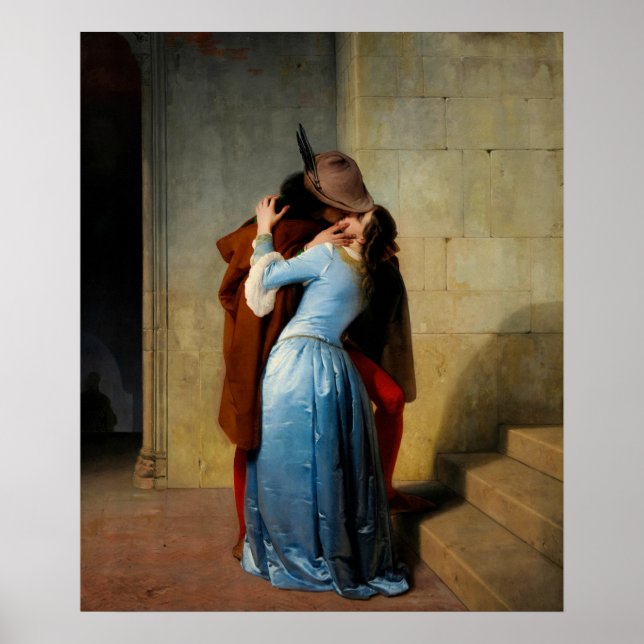 The Kiss by Francesco Hayez Poster (Front)