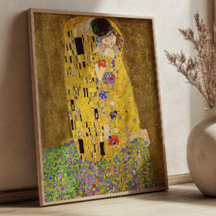 The Kiss by Gustav Klimt Art Nouveau Fine Art Poster