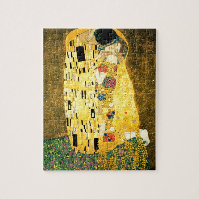 The Kiss by Gustav Klimt Art Nouveau Jigsaw Puzzle (Vertical)