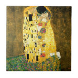 The Kiss by Gustav Klimt Art Nouveau Tile<br><div class="desc">The Kiss (Lovers) popular painting by Austrian Symbolist & Art Nouveau Artist Gustav Klimt (1862-1918)</div>