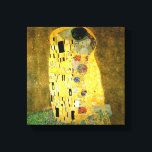 The Kiss by Gustav Klimt Canvas Print<br><div class="desc">The Kiss by Gustav Klimt an Art Nouveau work with gold leaf</div>