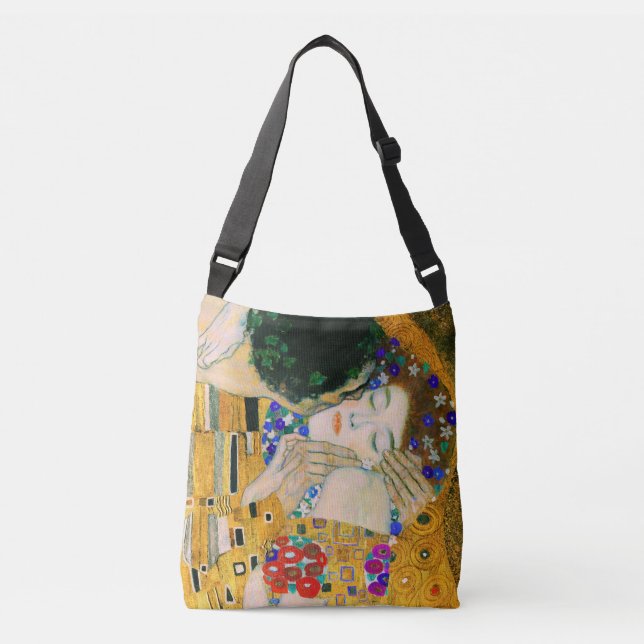 The Kiss by Gustav Klimt Crossbody Bag (Front)