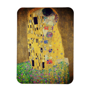 The Kiss by Gustav Klimt, detail 1 Magnet