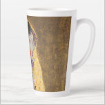 The Kiss by Gustav Klimt Faux Canvas Print Acrylic Latte Mug<br><div class="desc">The Kiss by Gustav Klimt The Kiss is an oil-on-canvas painting with added gold leaf, silver and platinum. by the Austrian Symbolist painter Gustav Klimt. It was painted at some point in 1907 and 1908, during the height of what scholars call his "Golden Period". Featuring shimmering gold tones, stylised forms,...</div>