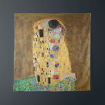 The Kiss by Gustav Klimt Faux Canvas Print Acrylic Tapestry<br><div class="desc">The Kiss by Gustav Klimt The Kiss is an oil-on-canvas painting with added gold leaf, silver and platinum. by the Austrian Symbolist painter Gustav Klimt. It was painted at some point in 1907 and 1908, during the height of what scholars call his "Golden Period". Featuring shimmering gold tones, stylised forms,...</div>