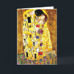 The Kiss by Gustav Klimt, fine art Card<br><div class="desc">The Kiss,  famous fine art painting by Gustav Klimt</div>