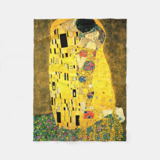 The Kiss by Gustav Klimt Fleece Blanket
