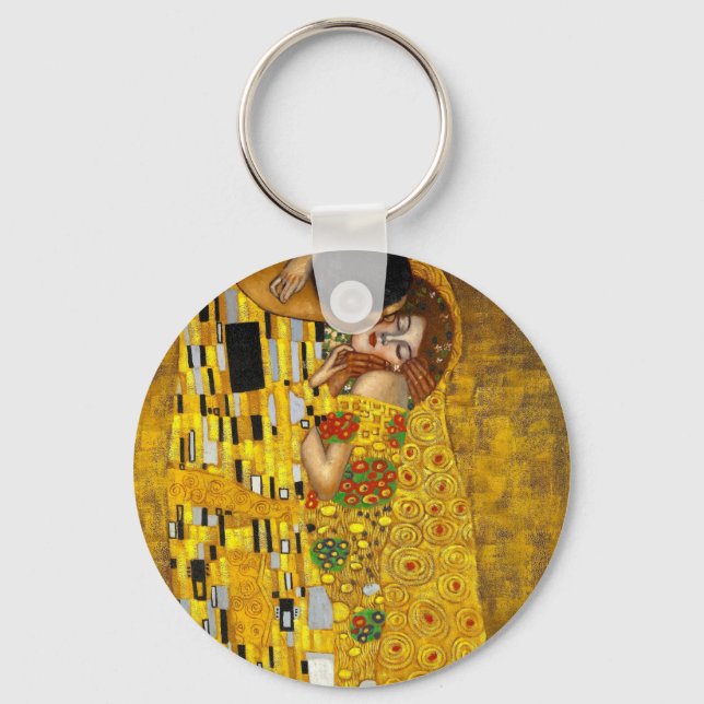 The Kiss By Gustav Klimt Key Ring (Front)
