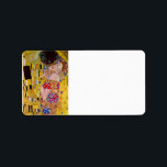 The Kiss by Gustav Klimt Label<br><div class="desc">This painting titled The Kiss is made by the famous artist, Gustav Klimt. About Gustav Klimt Gustav Klimt was an Austrian Symbolist painter and one of the most prominent members of the Vienna Secession movement. He became one of the founding members and president of the Wiener Sezession in 1897 and...</div>