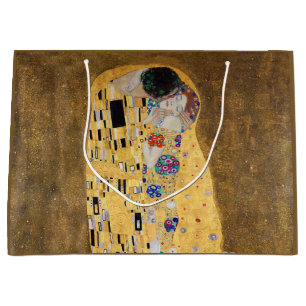 The Kiss by Gustav Klimt Large Gift Bag