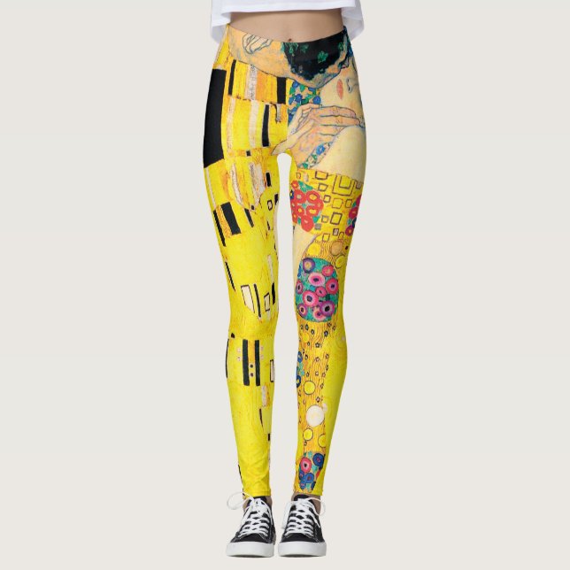 The Kiss by Gustav Klimt Leggings (Front)