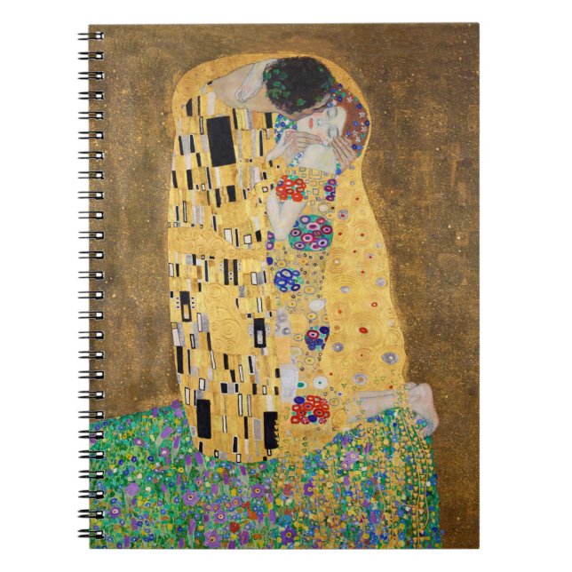 The Kiss by Gustav Klimt Notebook (Front)