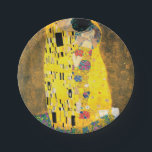 The Kiss by Gustav Klimt Paper Plate<br><div class="desc">The Kiss by Gustav Klimt.
Please visit my store for more interesting design and more colour choice.
=> zazzle.com/colorfulworld*</div>