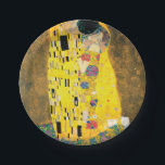 The Kiss by Gustav Klimt Paper Plate<br><div class="desc">The Kiss by Gustav Klimt.
Please visit my store for more interesting design and more colour choice.
=> zazzle.com/colorfulworld*</div>
