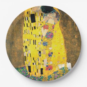 The Kiss by Gustav Klimt Paper Plate
