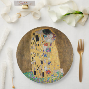 The Kiss by Gustav Klimt Paper Plate